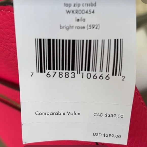 Kate Spade Leila Top Zip Crossbody Bright Rose
Bright Rose Color - Picture 9 of 10